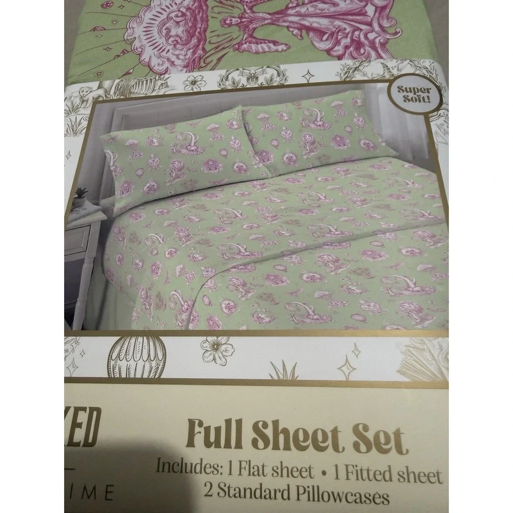 Wicked for Good x Katie Kime 4 Piece Polyester Full Sheet Set - Nod to Dorothy